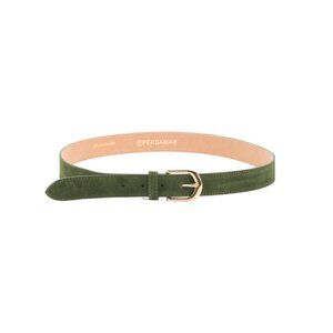 PERSAMAN NEW YORK Green Made In Italy Suede Belt